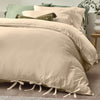 Yard Mallow Bow Tie Duvet Cover Set in Linen