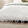 Yard Mallow Bow Tie Duvet Cover Set in Warm White