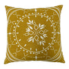 furn. Mandala Embroidered Cushion Cover in Ochre