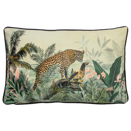 Evans Lichfield Manyara Leopard Rectangular Cushion Cover in Forest