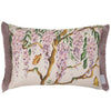 Floral Purple Cushions - Mariposa Printed Ruched Cushion Cover Cream Voyage Maison