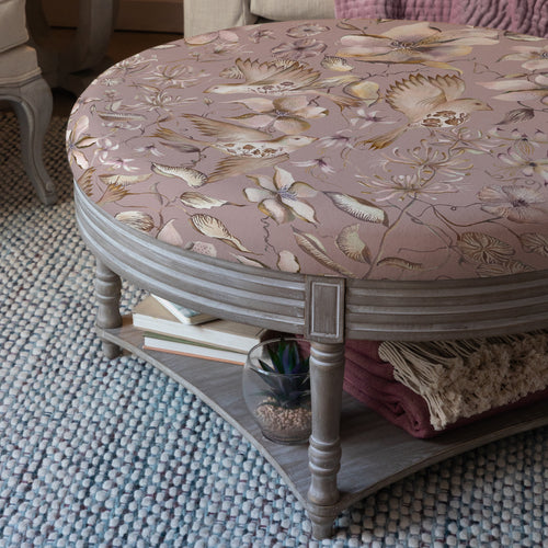 Damask Pink Furniture - Maurice  Ottoman Floella Viola Voyage Maison