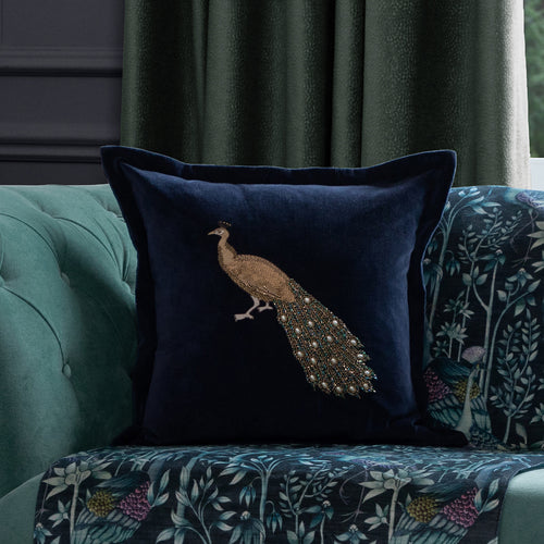 Voyage Maison Mayura Embroidered Cushion Cover in Midnight