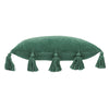 Medina Velvet Tasselled Cushion Juniper Green