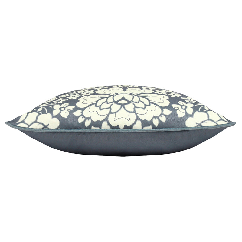 Paoletti Melrose Floral Cushion Cover in Slate Blue