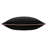 Paoletti Meridian Velvet Cushion Cover in Black/Blush