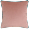 Paoletti Meridian Velvet Cushion Cover in Blush/Teal