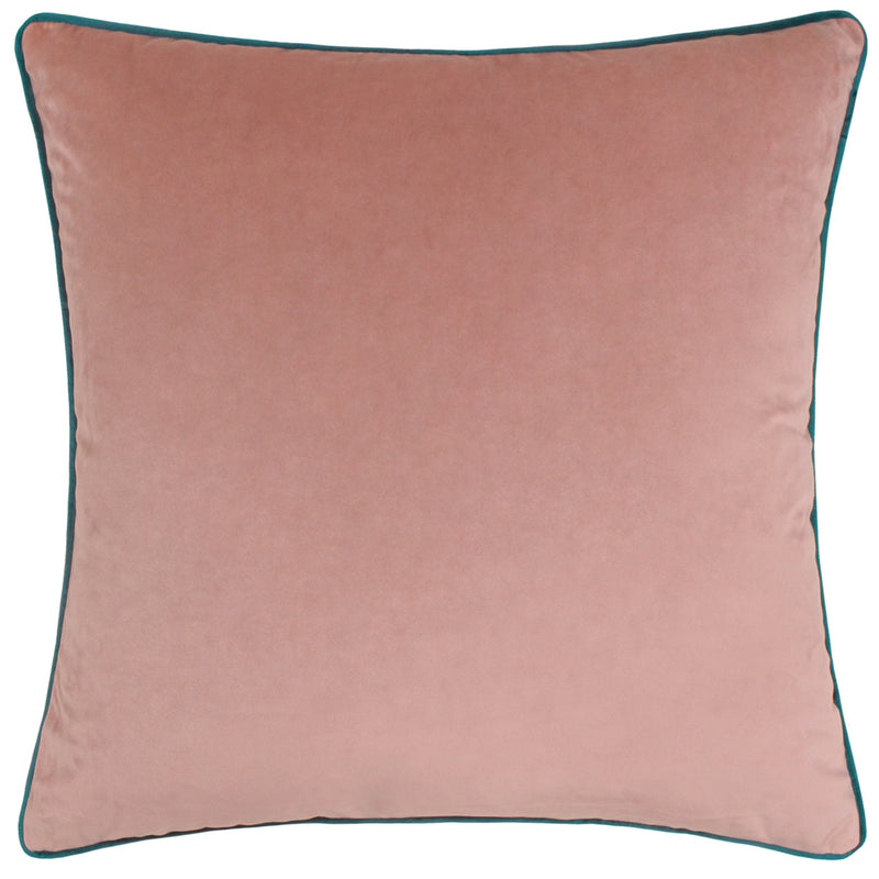 Paoletti Meridian Velvet Cushion Cover in Blush/Teal