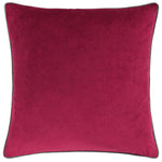 Paoletti Meridian Velvet Cushion Cover in Cranberry/Mocha