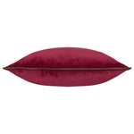 Paoletti Meridian Velvet Cushion Cover in Cranberry/Mocha