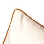 Plain Orange Cushions - Meridian Velvet Cushion Cover Ecru/Ginger Paoletti
