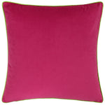 Paoletti Meridian Velvet Cushion Cover in Hot Pink/Lime