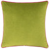 Paoletti Meridian Velvet Cushion Cover in Lime/Hot Pink