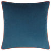Paoletti Meridian Velvet Cushion Cover in Petrol/Blush