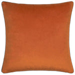 Meridian Velvet Cushion Pumpkin/Mocha