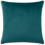 Paoletti Meridian Velvet Cushion Cover in Teal/Blush