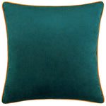 Meridian Velvet Cushion Teal/Clementine