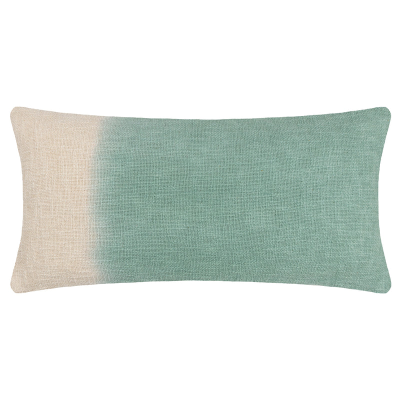 furn. Mizu Rectangular Dip Dye Cushion Cover in Eucalyptus
