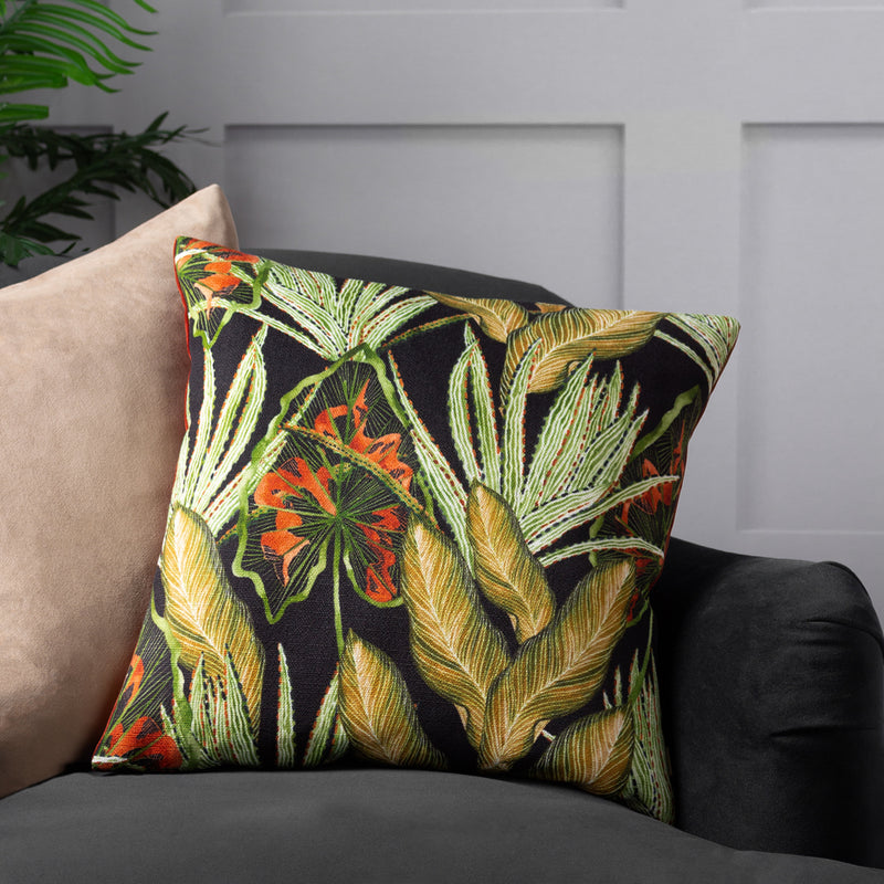 Wylder Mogori Abstract Leaves Cushion Cover in Sunset