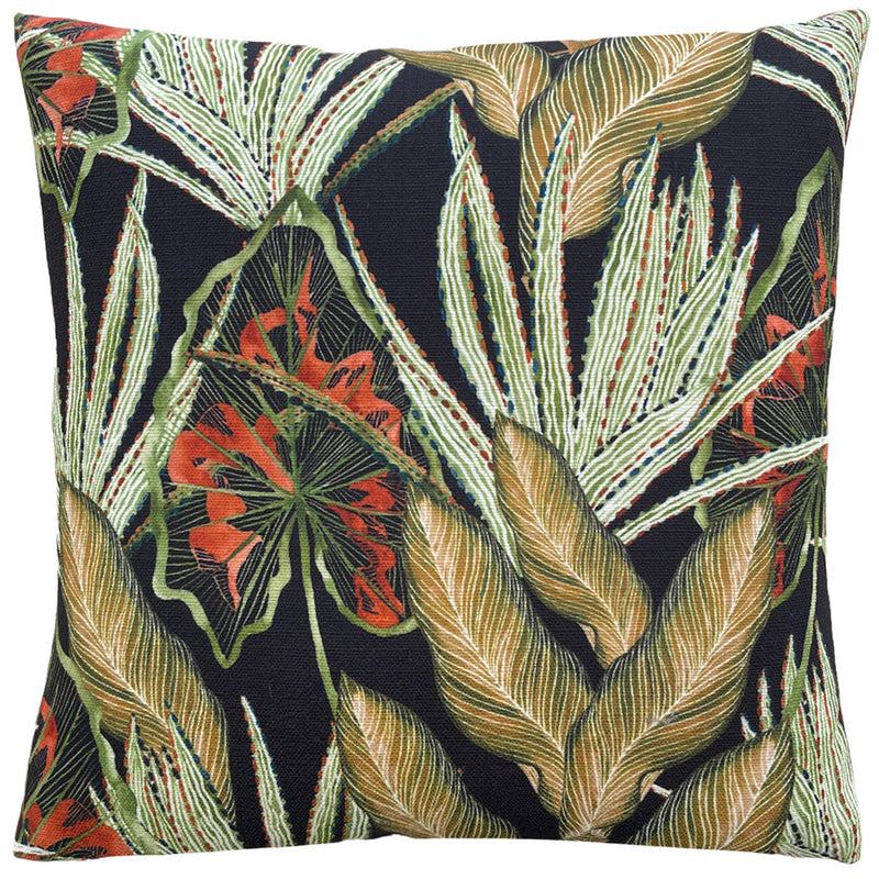Wylder Mogori Abstract Leaves Cushion Cover in Sunset