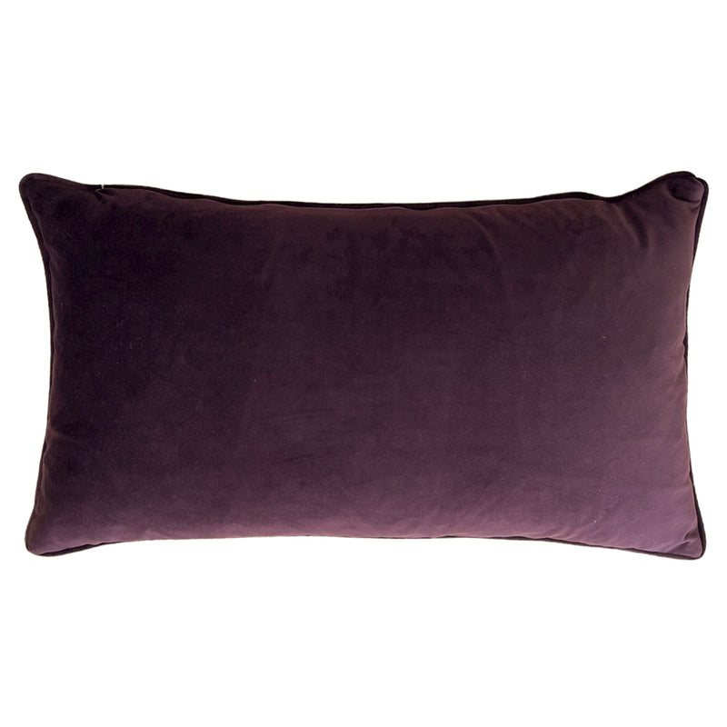 Wylder Mogori Leafage Cushion Cover in Aubergine