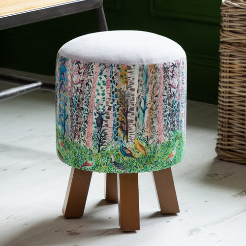 Voyage Maison Monty Round Footstool in Whimsical Tale Dawn
