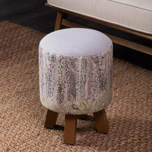 Voyage Maison Monty Round Footstool in Whimsical Tale Willow
