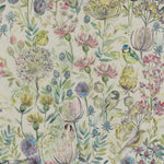 Voyage Maison Morning Chorus Floral Printed Oil Cloth Fabric (By The Metre) in Natural