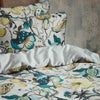 EW by Edinburgh Weavers Morton Floral Printed Cotton Sateen Piped Duvet Cover Set in Teal