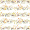 Voyage Maison Mr And Mrs Hedgehog Printed Linen Fabric in Natural