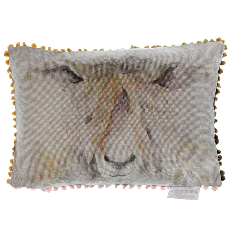 Voyage Maison Mr Wooly Printed Cushion Cover in Natural