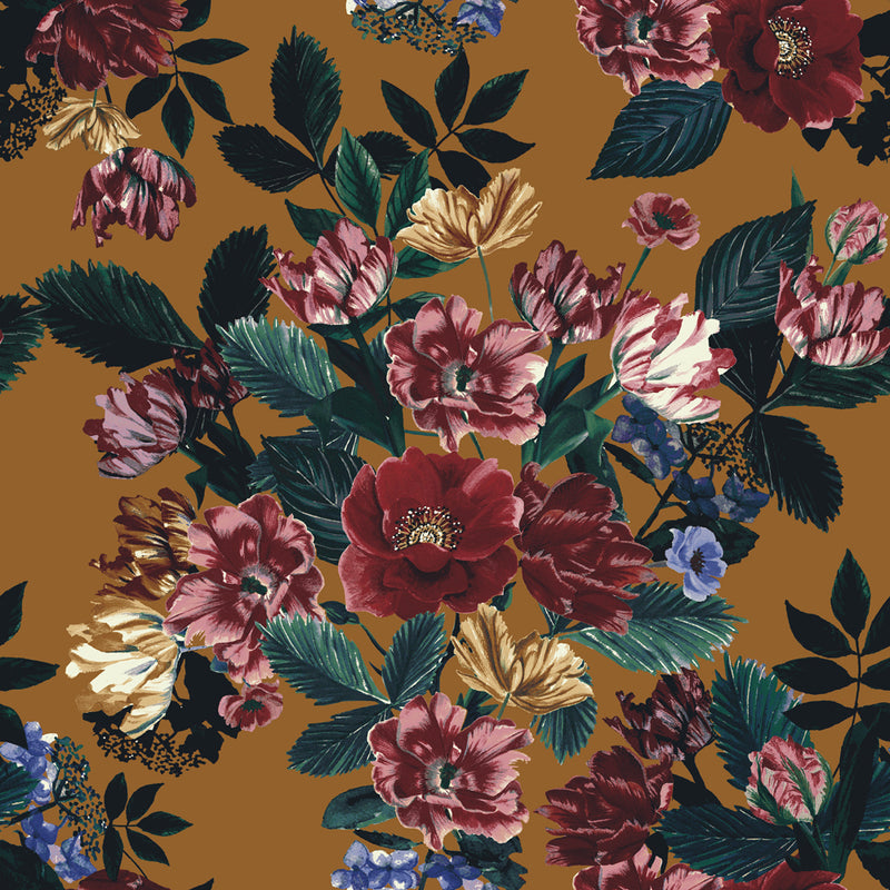 furn. Nadya Floral Duvet Cover Set in Amber