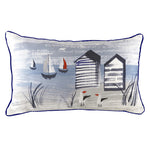 Evans Lichfield Nautical Beach Rectangular Cushion Cover in Navy