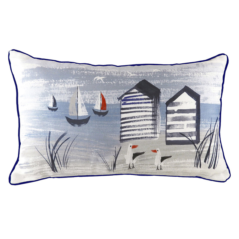 Evans Lichfield Nautical Beach Rectangular Cushion Cover in Navy
