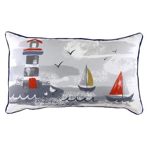 Evans Lichfield Nautical Lighthouse Rectangular Cushion Cover in Storm