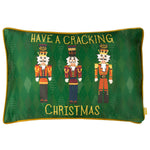 furn. Nutcracker Cracking Christmas Cushion Cover in Green