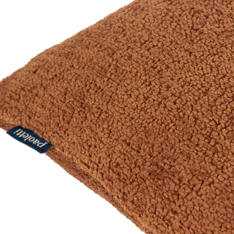 Paoletti Nellim Rectangular Boucle Textured Cushion Cover in Rust