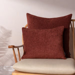 Paoletti Nellim Square Boucle Textured Cushion Cover in Marsala Red