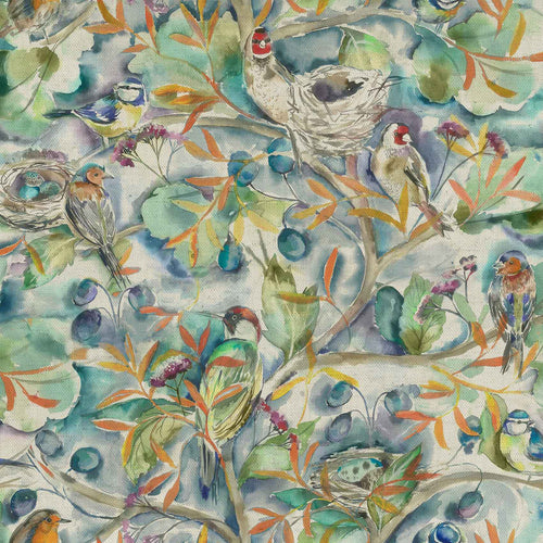 Voyage Maison Nesting Printed Cotton Fabric in Blue/Green