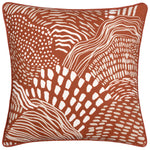HÖEM Nola Abstract Piped Polyester Filled Cushion in Chestnut