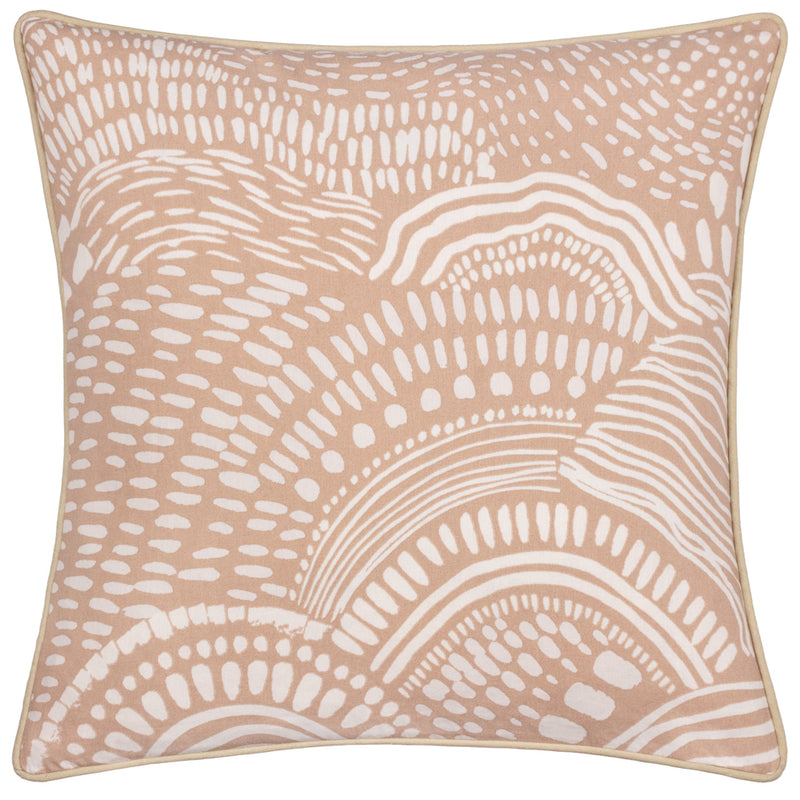 HÖEM Nola Abstract Piped Cushion Cover in Oat
