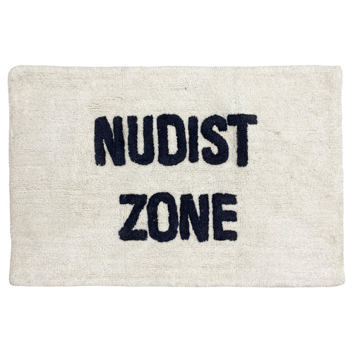 furn. Nudist Zone Bath Mat in Ivory/Charcoal