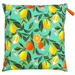 Evans Lichfield Orange Blossom Large 70cm Outdoor Floor Cushion Cover in Teal