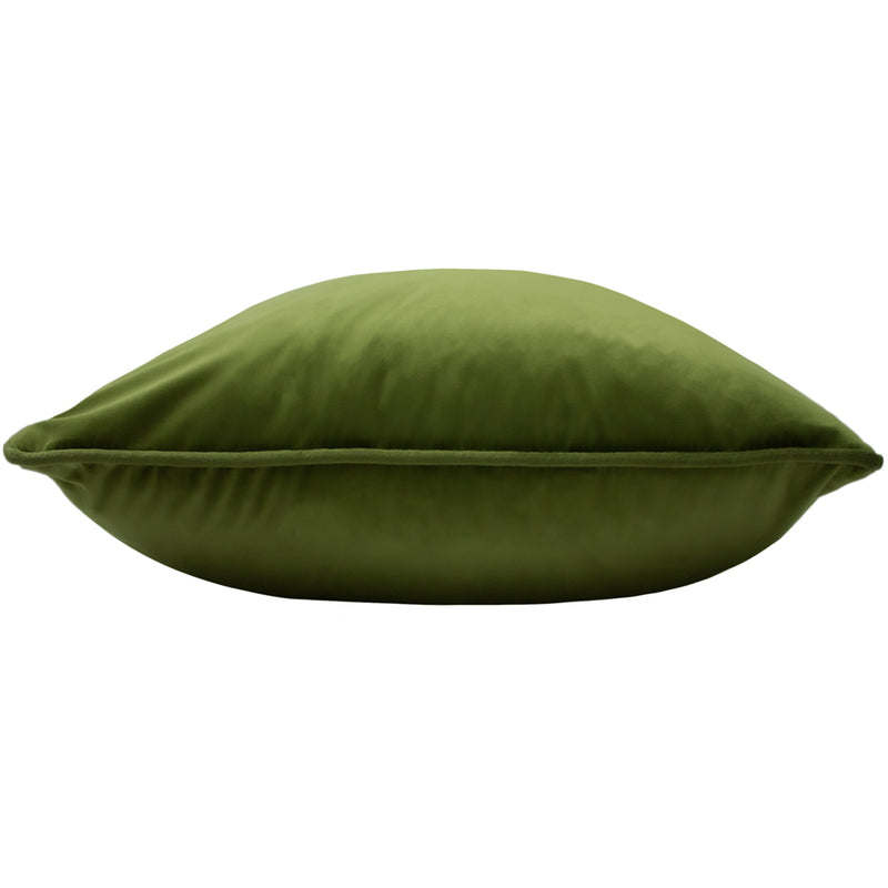 Evans Lichfield Opulence Soft Velvet Cushion Cover in Olive