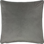 Evans Lichfield Opulence Soft Velvet Cushion Cover in Steel
