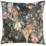 Wylder Orient Tiger Repeat Cushion Cover in Jet