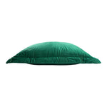Paoletti Palmeria Quilted Velvet Cushion Cover in Emerald
