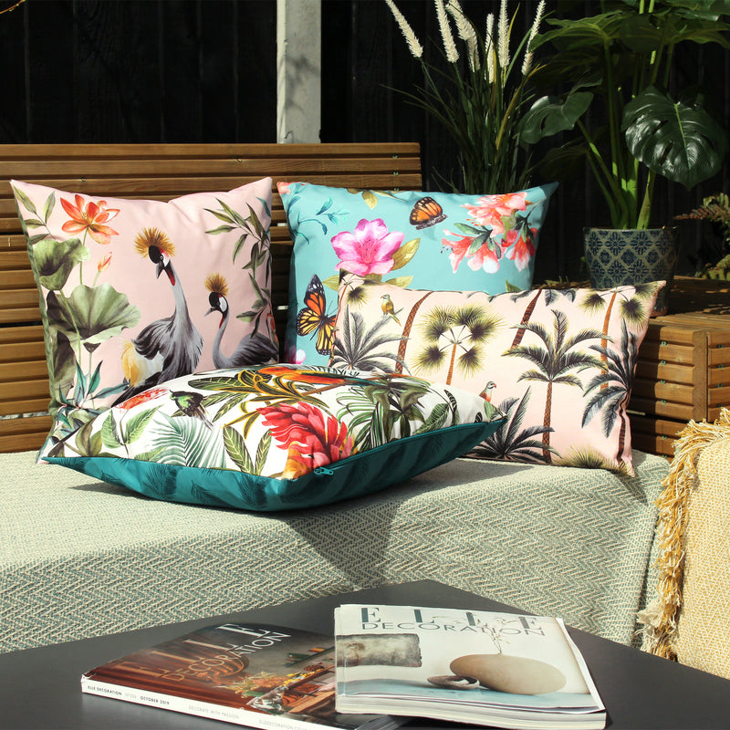Palms Rectangular Outdoor Cushion Blush