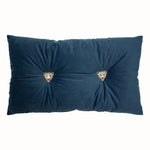 Panther Velvet Cushion Navy