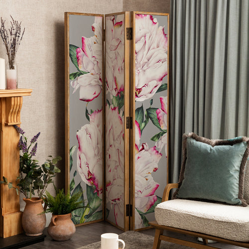 Marie Burke Parcevall Solid Wood Room Divider in Fuchsia